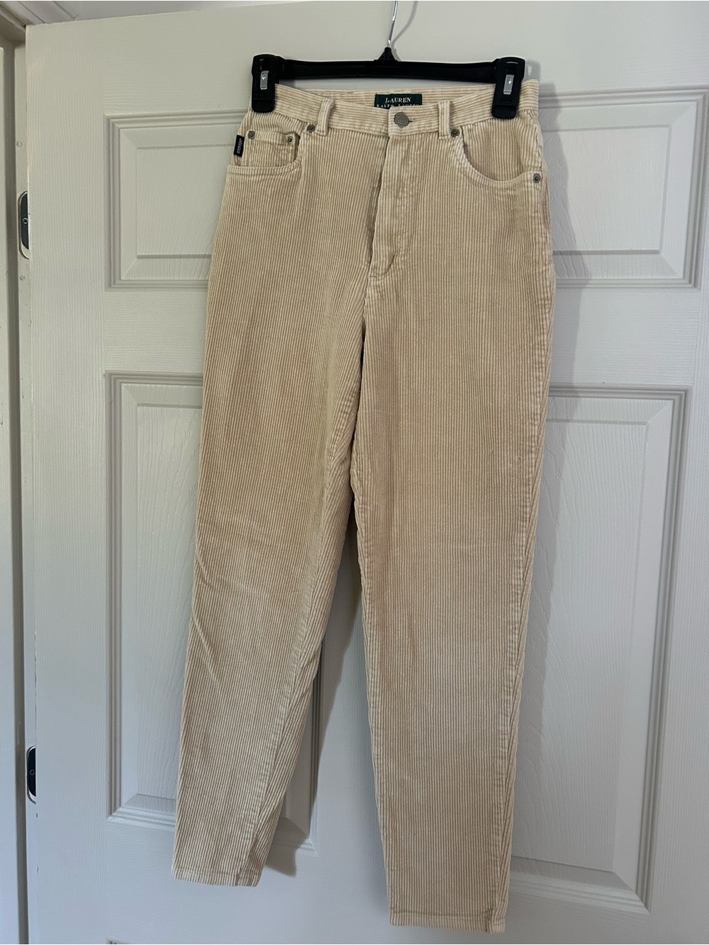 VTG Lauren Ralph Lauren Beige Corduroy High-Rise Jeans